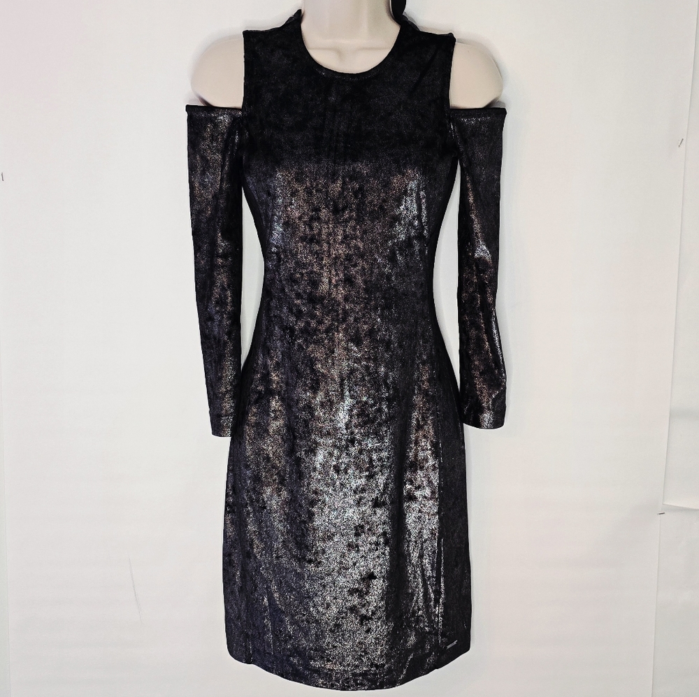 Armani Exchange Special Occasion Dress Size S Black Silver